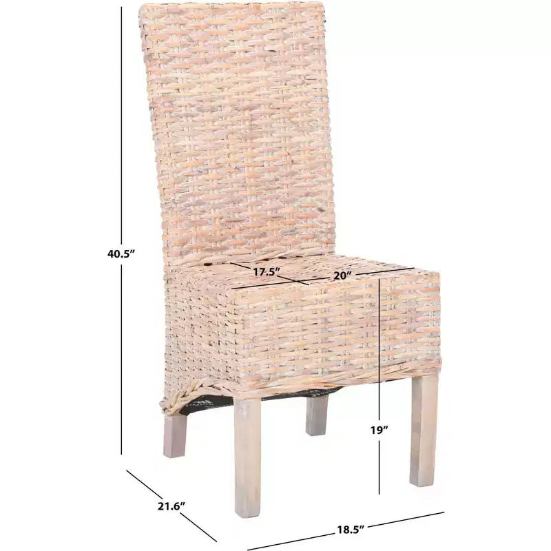 Chaise d'appoint en rotin Pembrooke 19 H (lot de 2) - FOX6520 - Safavieh Couture