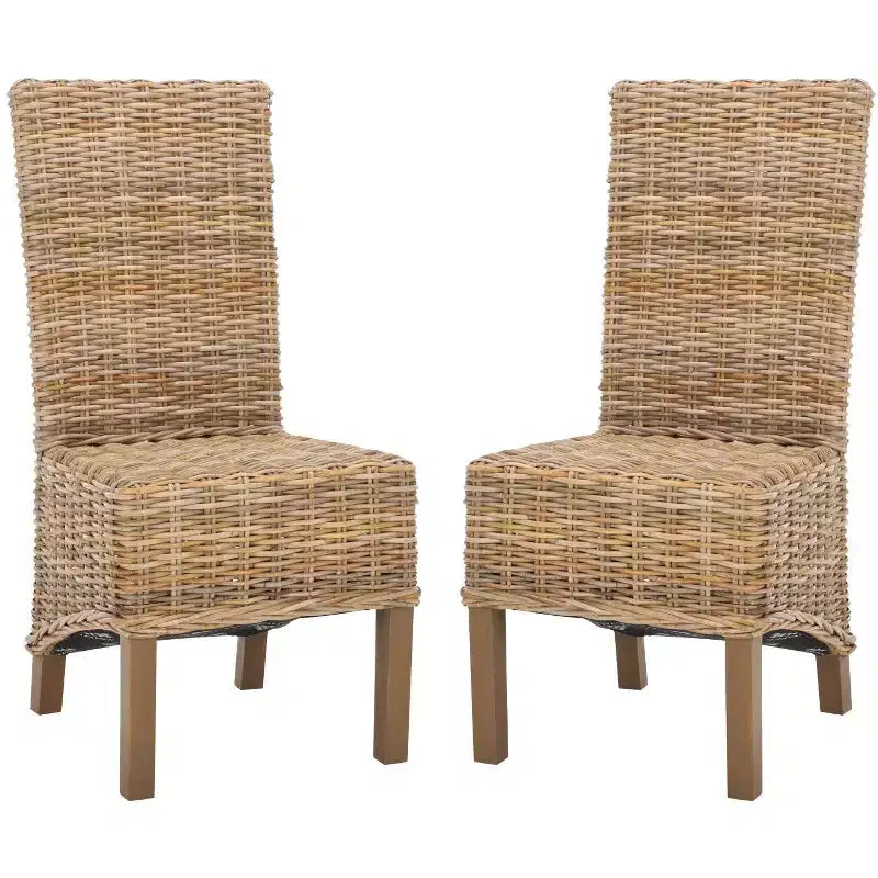 Chaise d'appoint en rotin Pembrooke 19 H (lot de 2) - FOX6520 - Safavieh Couture