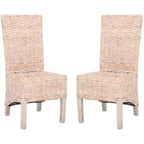 Chaise d'appoint en rotin Pembrooke 19 H (lot de 2) - FOX6520 - Safavieh Couture