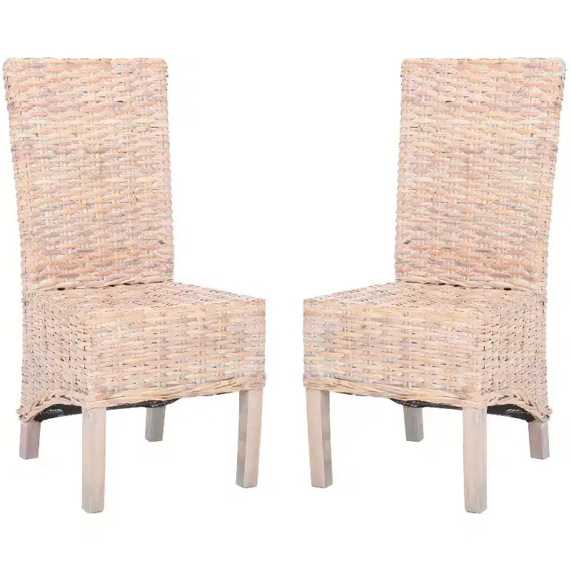 Chaise d'appoint en rotin Pembrooke 19 H (lot de 2) - FOX6520 - Safavieh Couture
