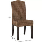 Chaise de salle à manger Odette 19 H en osier (lot de 2) - SEA8015 - Safavieh