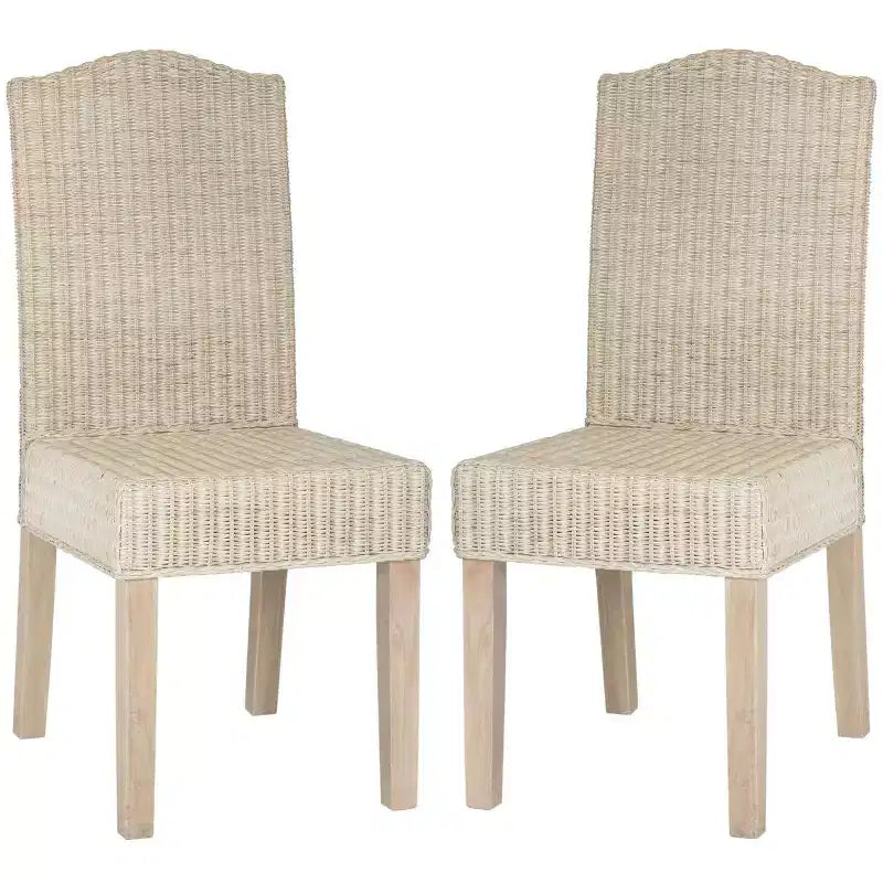 Chaise de salle à manger Odette 19 H en osier (lot de 2) - SEA8015 - Safavieh