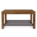 Banc rectangulaire en bois Kate and Laurel Jeran, 36x14x20, brun