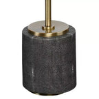 Table d'appoint ronde Uttermost Modern Glam en laiton brossé, 30 cm de large, plateau miroir doré, pour salon, chambre à coucher, chevet, entrée