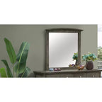 Passion Furniture Miroir de commode rectangulaire classique encadré, 37 po x 35 po