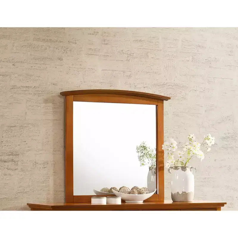 Passion Furniture Miroir de commode rectangulaire classique encadré, 37 po x 35 po
