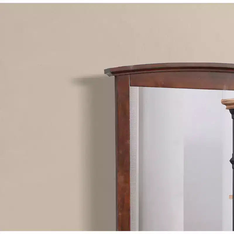 Passion Furniture Miroir de commode rectangulaire classique encadré, 37 po x 35 po