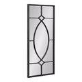 Kate and Laurel Bakersfield Rectangle Metal Decorative Mirror, 13x3, Black