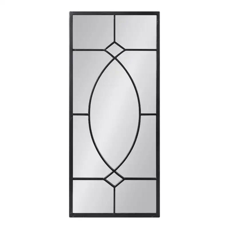 Miroir décoratif rectangulaire en métal Kate and Laurel Bakersfield, 13x3, noir