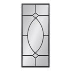 Miroir décoratif rectangulaire en métal Kate and Laurel Bakersfield, 13x3, noir