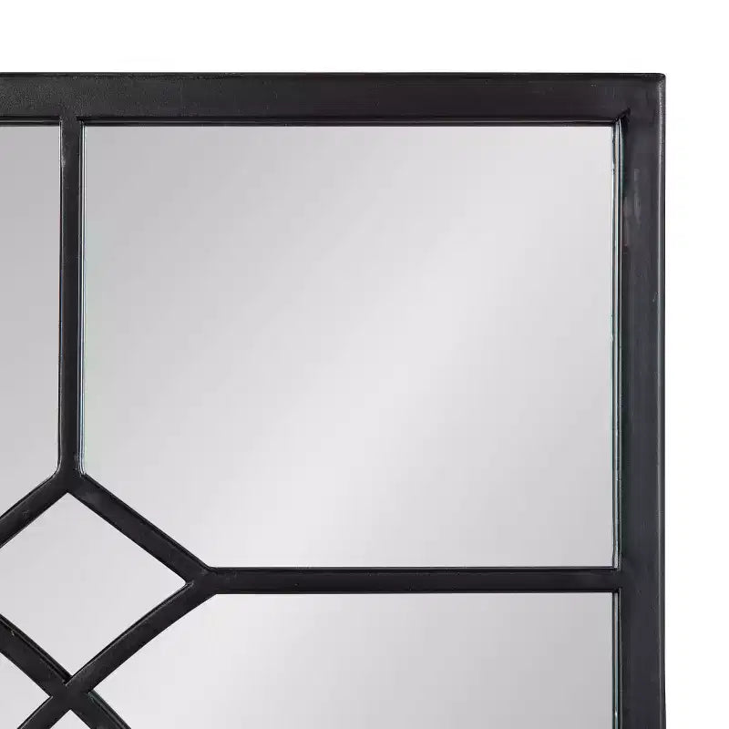Miroir décoratif rectangulaire en métal Kate and Laurel Bakersfield, 13x3, noir