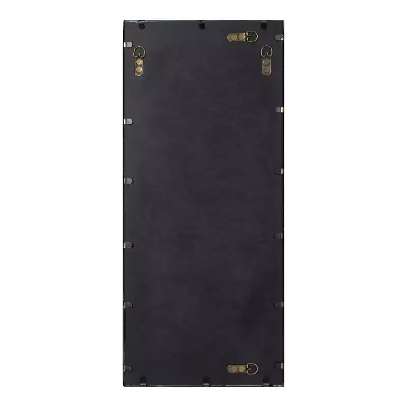 Miroir décoratif rectangulaire en métal Kate and Laurel Bakersfield, 13x3, noir