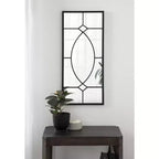 Miroir décoratif rectangulaire en métal Kate and Laurel Bakersfield, 13x3, noir
