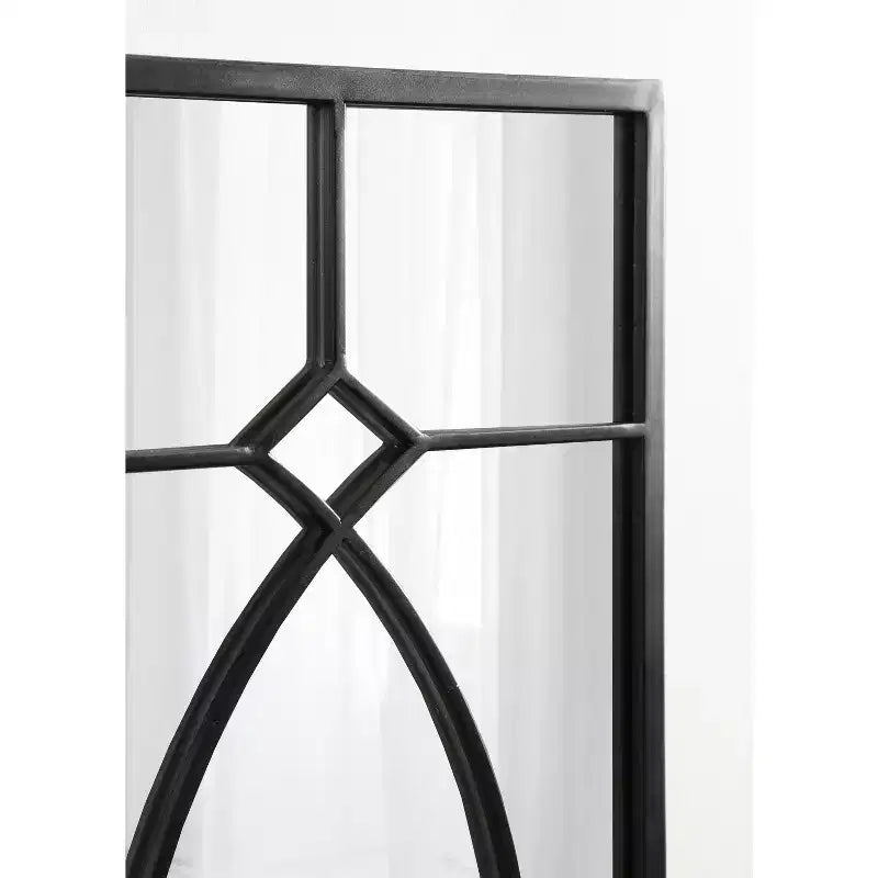 Miroir décoratif rectangulaire en métal Kate and Laurel Bakersfield, 13x3, noir