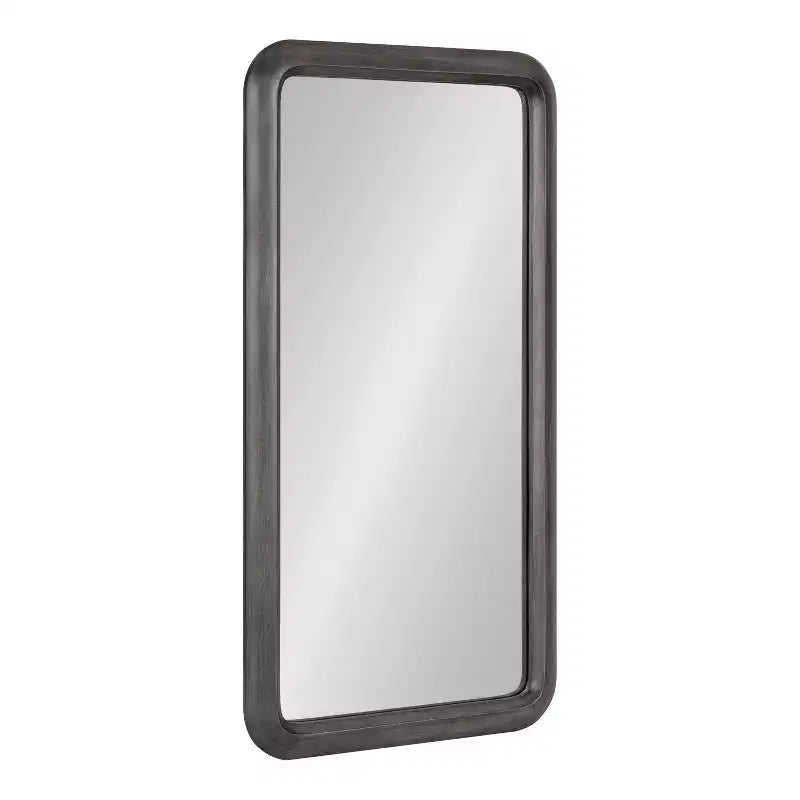 Kate and Laurel Pao Framed Wood Wall Mirror, 17x32, Gray