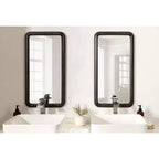 Miroir mural encadré en bois Pao Kate et Laurel, 17x32, gris
