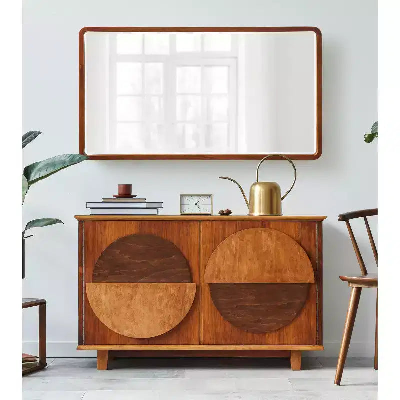 Miroir mural rectangulaire Kate and Laurel McLean Wood Radius