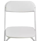 Chaise Pliante en Plastique Blanc Elama (4 pièces)