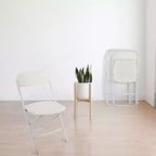 Chaise Pliante en Plastique Blanc Elama (4 pièces)