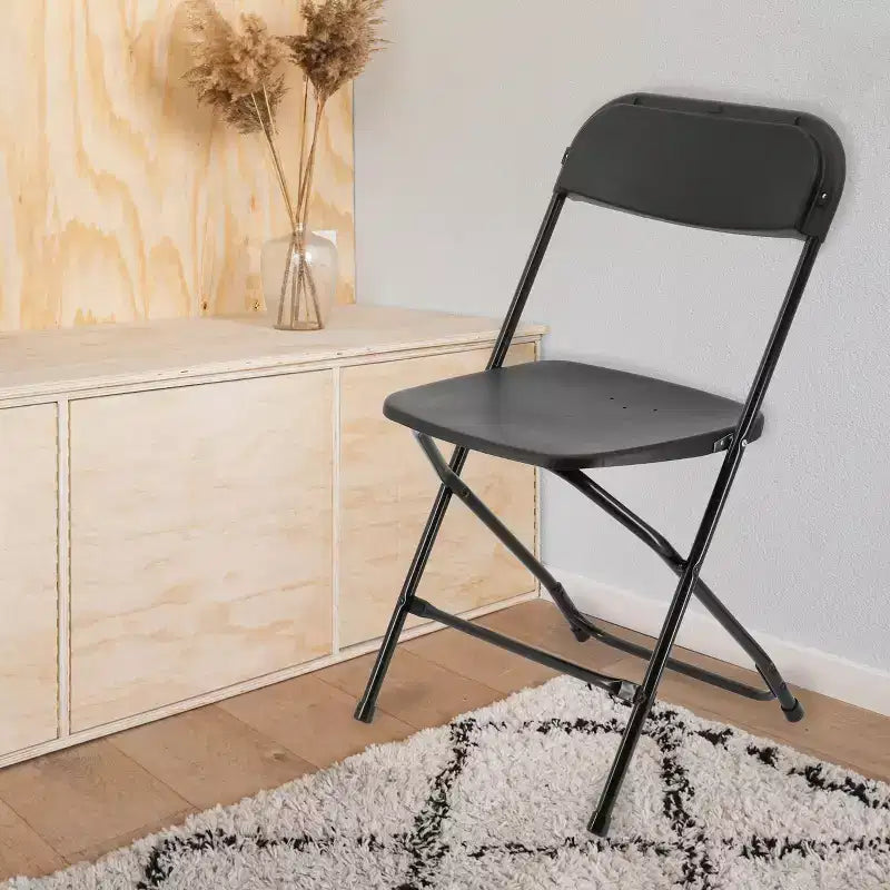 Chaise Pliante en Plastique Blanc Elama (4 pièces)