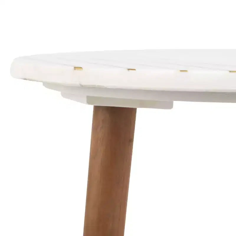Table d'appoint Valerie Marble - ACC7202 - Blanc/Laiton - Safavieh