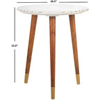 Table d'appoint Valerie Marble - ACC7202 - Blanc/Laiton - Safavieh