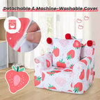 Costway Canapé Enfant Fauteuil en Mousse Rembourré Dinosaure Canapé pour Tout-Petit avec Housse et Coussin