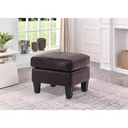 Passion Furniture Newbury Pouf rembourré en similicuir