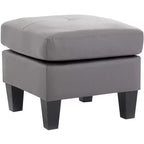 Passion Furniture Newbury Pouf rembourré en similicuir