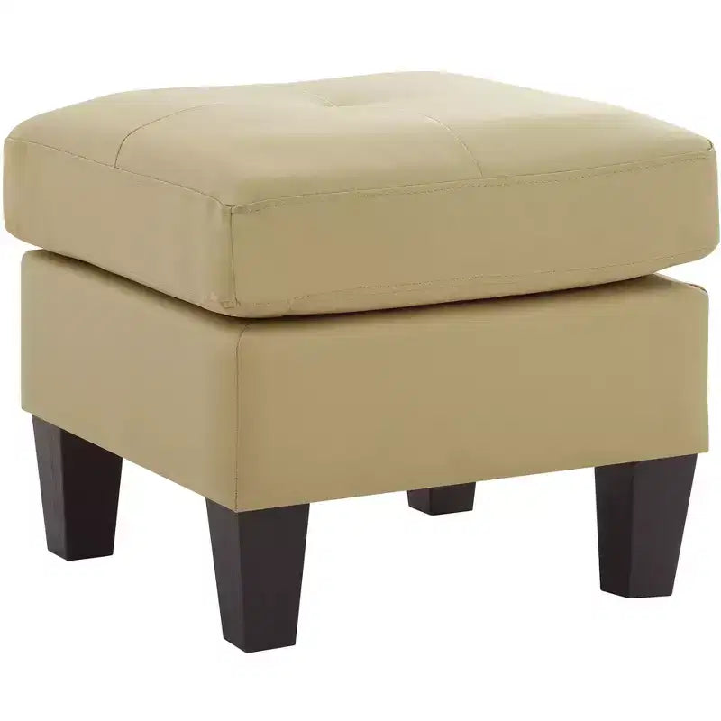 Passion Furniture Newbury Pouf rembourré en similicuir