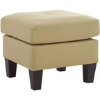 Passion Furniture Newbury Pouf rembourré en similicuir