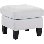 Passion Furniture Newbury Pouf rembourré en similicuir