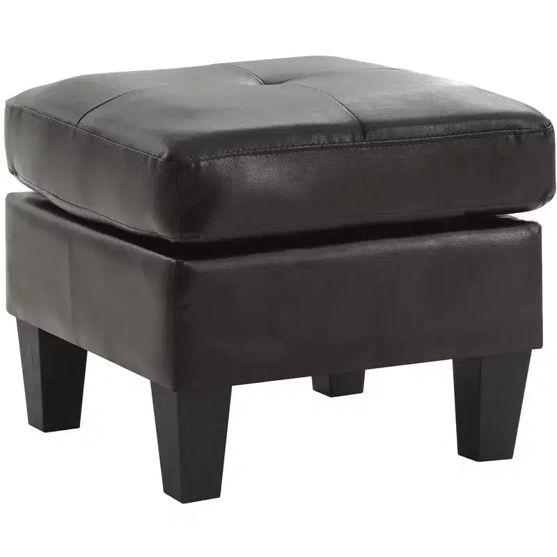 Passion Furniture Newbury Pouf rembourré en similicuir