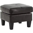 Passion Furniture Newbury Pouf rembourré en similicuir