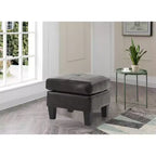 Passion Furniture Newbury Pouf rembourré en similicuir