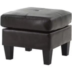 Passion Furniture Newbury Pouf rembourré en similicuir