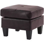 Passion Furniture Newbury Pouf rembourré en similicuir