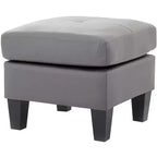 Passion Furniture Newbury Pouf rembourré en similicuir