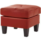 Passion Furniture Newbury Pouf rembourré en similicuir