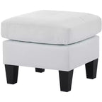 Passion Furniture Newbury Pouf rembourré en similicuir