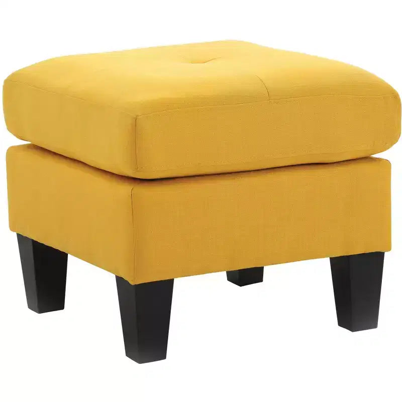 Passion Furniture Newbury Pouf rembourré en polyester
