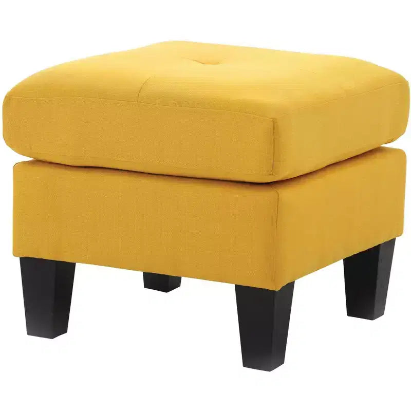 Passion Furniture Newbury Pouf rembourré en polyester