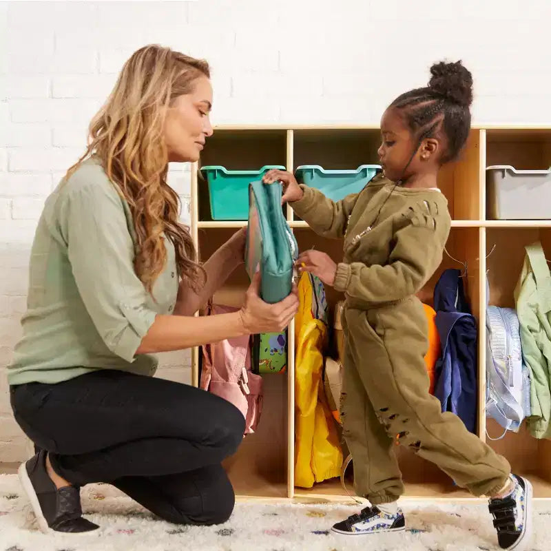 Meuble de rangement pour manteaux ECR4Kids Streamline 5 sections avec compartiments, pour tout-petits