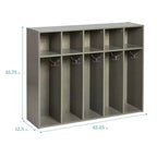 Meuble de rangement pour manteaux ECR4Kids Streamline 5 sections avec compartiments, pour tout-petits