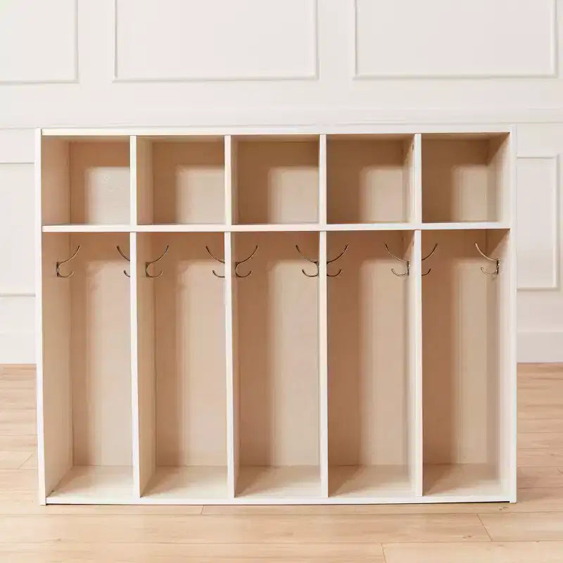 Meuble de rangement pour manteaux ECR4Kids Streamline 5 sections avec compartiments, pour tout-petits