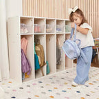 Meuble de rangement pour manteaux ECR4Kids Streamline 5 sections avec compartiments, pour tout-petits