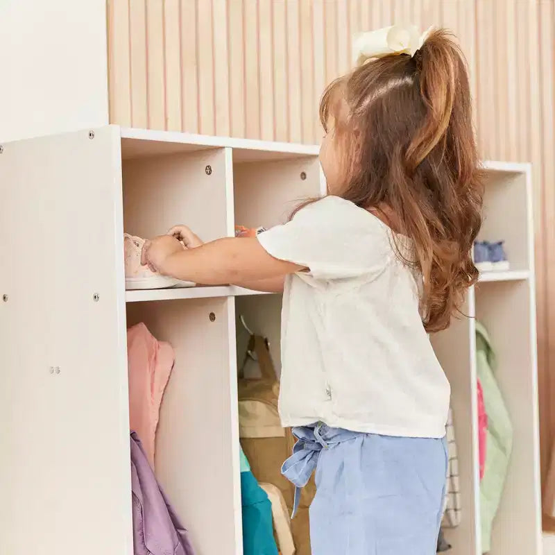 Meuble de rangement pour manteaux ECR4Kids Streamline 5 sections avec compartiments, pour tout-petits
