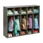 Meuble de rangement pour manteaux ECR4Kids Streamline 5 sections avec compartiments, pour tout-petits