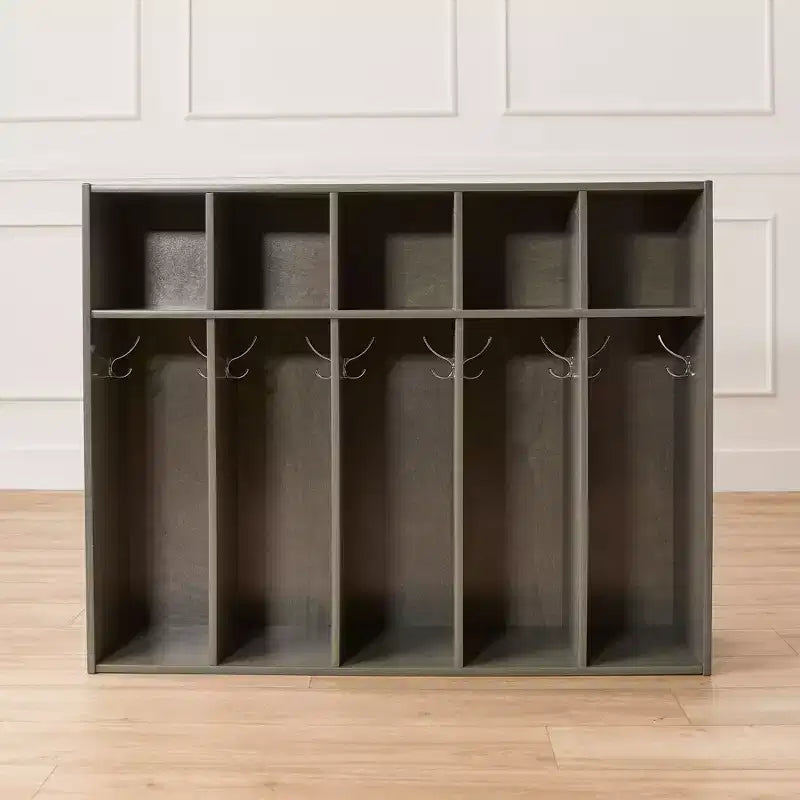 Meuble de rangement pour manteaux ECR4Kids Streamline 5 sections avec compartiments, pour tout-petits