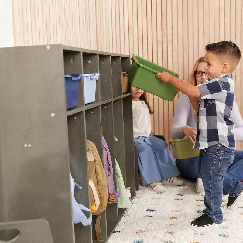 Meuble de rangement pour manteaux ECR4Kids Streamline 5 sections avec compartiments, pour tout-petits